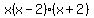 x%28x-2%29%28x%2B2%29