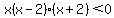 x%28x-2%29%28x%2B2%29%3C0