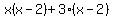 x%28x-2%29%2B3%28x-2%29
