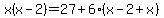 x%28x-2%29=27%2B6%28x-2%2Bx%29