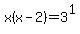 x%28x-2%29=3%5E1