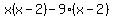 x%28x-2%29-9%28x-2%29