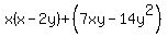 x%28x-2y%29%2B%287xy-14y%5E2%29