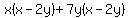 x%28x-2y%29%2B7y%28x-2y%29