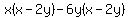 \"x%28x-2y%29-6y%28x-2y%29\"