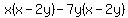 x%28x-2y%29-7y%28x-2y%29