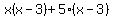 x%28x-3%29%2B5%28x-3%29