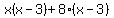 x%28x-3%29%2B8%28x-3%29