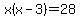 x%28x-3%29=28