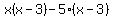 x%28x-3%29-5%28x-3%29