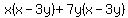 x%28x-3y%29%2B7y%28x-3y%29