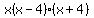 x%28x-4%29%28x%2B4%29