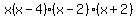 x%28x-4%29%28x-2%29%28x%2B2%29