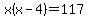 x%28x-4%29=117