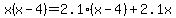 x%28x-4%29=2.1%28x-4%29%2B2.1x
