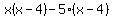 x%28x-4%29-5%28x-4%29