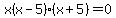 x%28x-5%29%28x%2B5%29=0