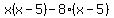 x%28x-5%29-8%28x-5%29