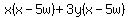 x%28x-5w%29%2B3y%28x-5w%29