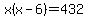 x%28x-6%29=432