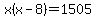 x%28x-8%29=1505