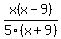 x%28x-9%29%2F5%28x%2B9%29