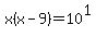 x%28x-9%29=10%5E1