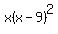 x%28x-9%29%5E2