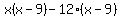x%28x-9%29-12%28x-9%29