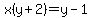 x%28y%2B2%29=y-1