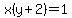 x%28y%2B2%29+=+1