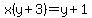 x%28y%2B3%29=y%2B1