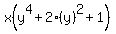 x%28y%5E4+%2B+2%28y%29%5E2+%2B+1%29