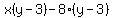 x%28y+-3%29+-+8%28y-3%29