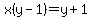 x%28y-1%29=y%2B1