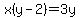 x%28y-2%29=3y