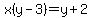 x%28y-3%29=y%2B2