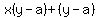 x%28y-a%29%2B%28y-a%29