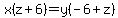 x%28z%2B6%29=y%28-6%2Bz%29