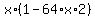 x%2A%281-64%2Ax%2A2%29