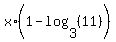 x%2A%281-log%283%2C%2811%29%29%29