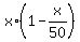 x%2A%281-x%2F50%29