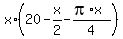 x%2A%2820-x%2F2+-+%28pi%2Ax%29%2F4%29