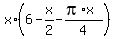 x%2A%286-x%2F2+-+%28pi%2Ax%29%2F4%29