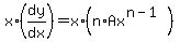 x%2A%28dy%2Fdx%29+=+x%2A%28n%2AAx%5E%28n-1%29%29