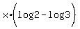 x%2A%28log%282%29+-+log%283%29%29
