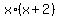x%2A%28x%2B2%29