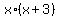 x%2A%28x%2B3%29