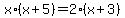x%2A%28x%2B5%29=2%28x%2B3%29