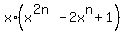 x%2A%28x%5E%282n%29+-+2x%5En+%2B+1%29
